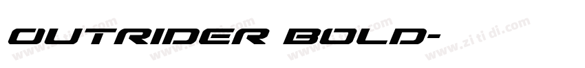 Outrider Bold字体转换